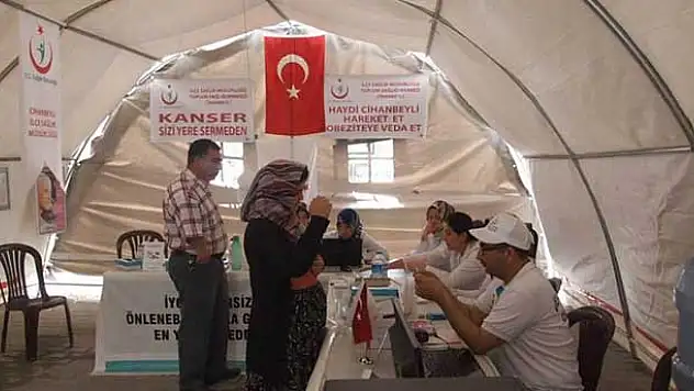 Cihanbeyli'de Sağlık Çadırı kuruldu