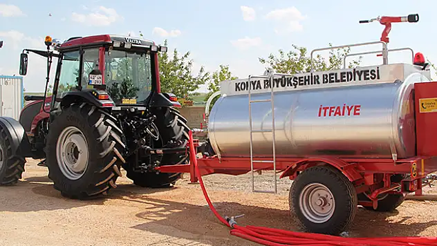 Cihanbeyli'de yangın söndürme tankerleri dağıtıldı
