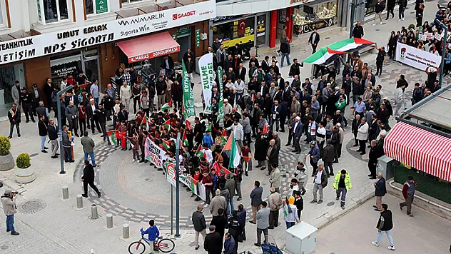 Cihanbeyli'de Gazze'ye destek yürüyüşü düzenlendi