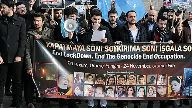 Çin'in Sincan Uygur Özerk Bölgesi politikaları Konya'da protesto edildi
