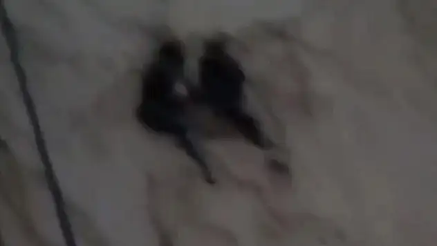 Cizre'de sele kapılan 2 kişinin korku dolu anları kamerada