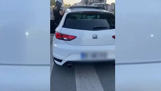 Çorlu'da abartı egzoz kullanan 4 araç trafikten men edildi