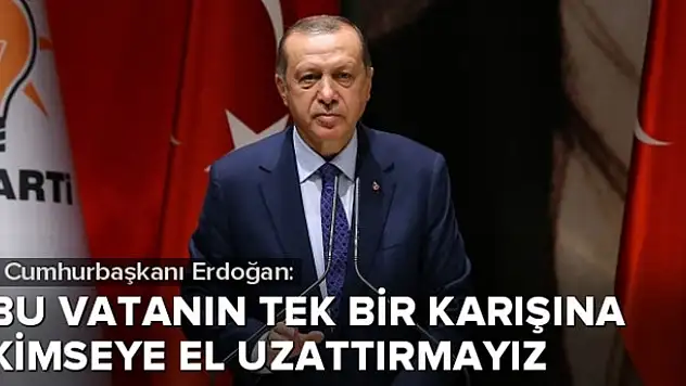 Cumhurbaşkanı Erdoğan: Bu vatanın tek bir karışına kimseye el uzattırmayız