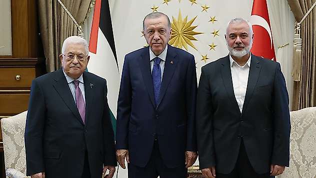 Cumhurbaşkanı Erdoğan, Filistin Devlet Başkanı Abbas ve Hamas lideri Heniyye ile görüştü
