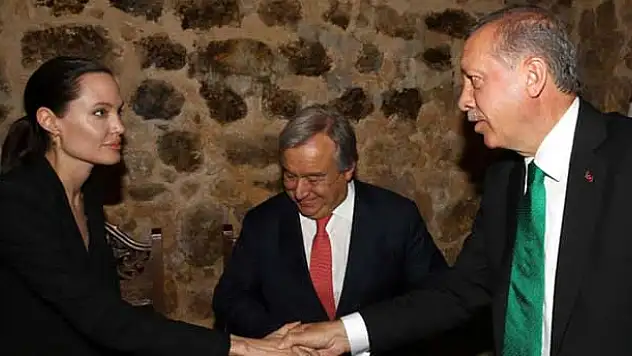 Cumhurbaşkanı Erdoğan Jolie ile görüştü