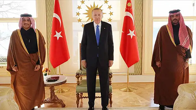Cumhurbaşkanı Erdoğan, Katar Dışişleri Bakanı Al Sani'yi kabul etti