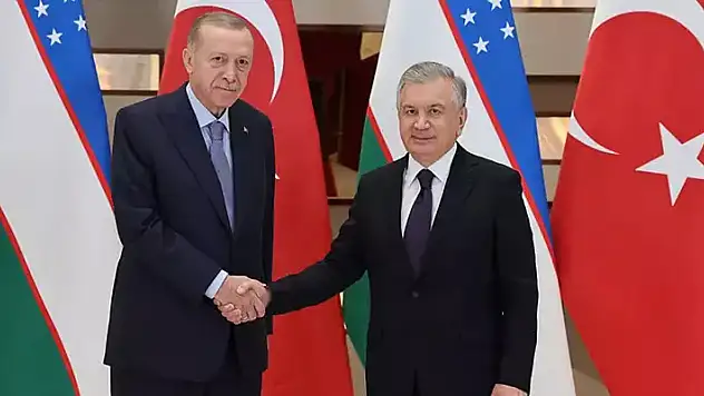 Cumhurbaşkanı Erdoğan, Özbekistan Cumhurbaşkanı Mirziyoyev ile görüştü
