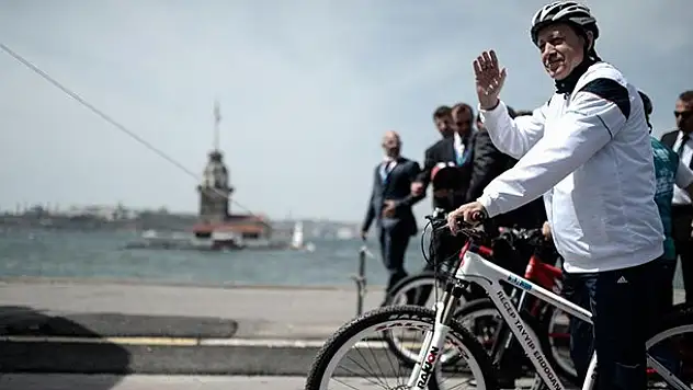 Cumhurbaşkanı Erdoğan pedal çevirdi