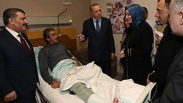 Cumhurbaşkanı Erdoğan yaralıları ziyaret etti