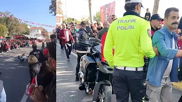 Cumhuriyet kutlamalarında kaza: Gösteri yapan motosikletli polis, 2 polise çarptı
