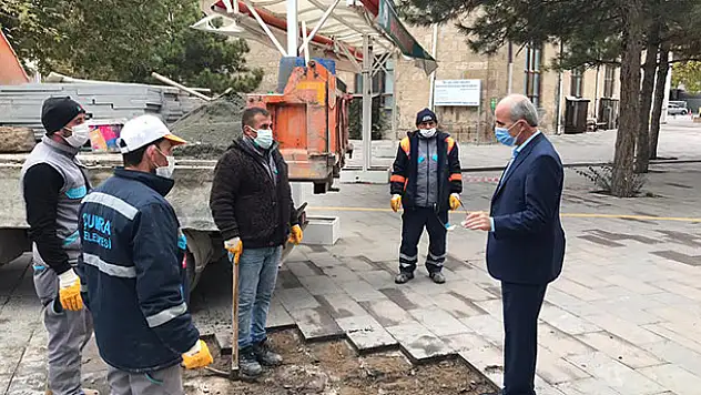 Çumra'da yol çalışmaları devam ediyor