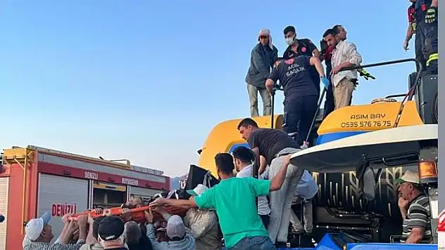 Denizli'de korkunç olay! Ayaklarını överbiçere kaptıran genç yaşam mücadelesi veriyor 