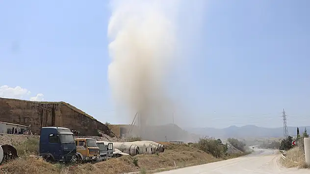 Denizli'de sondaj çalışması sırasında patlama hidrojen sülfür gazı çevreye yayıldı
