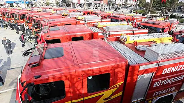 Denizli'ye 30 yeni itfaiye aracı