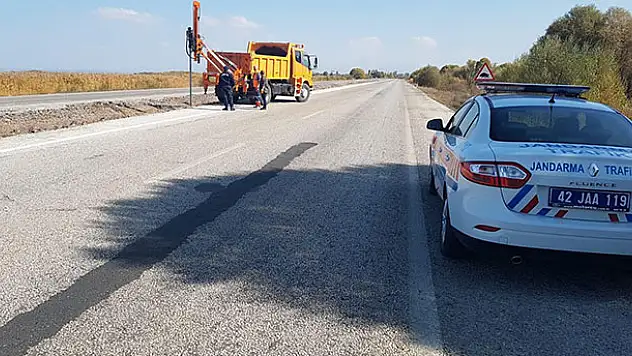 Derebucak yoluna yaban domuzu uyarı levhaları dikildi