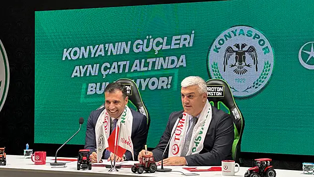 'Devler' güçlerini birleştirdi! Konyaspor ile TÜMOSAN arasında sponsorluk anlaşması imzalandı