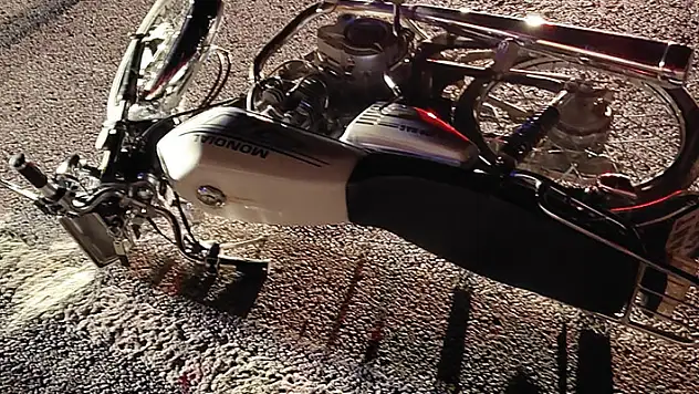 Devrilen motosikletin sürücüsü yaralandı