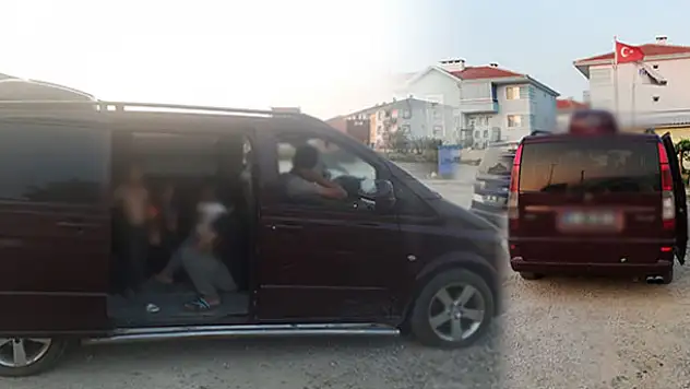 Dilenciler lüks araçta yakalandı