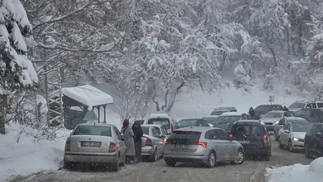 Doğa harikasını görmek istediler: Trafik kilitlendi
