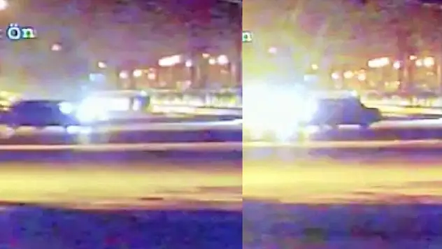 Drift atan sürücü radar aracının kamerasına yakalandı
