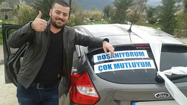 Düğüne gider gibi boşanmaya gitti