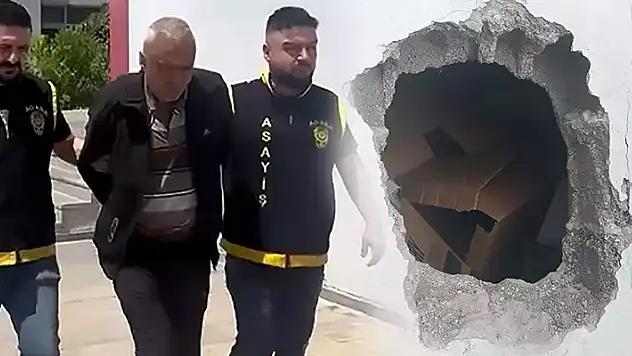 Duvarı balyozla kırıp marketi soydu! Yorulunca en ucuz meyve suyunu içti
