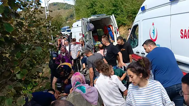 Düzce'de minibüs uçuruma yuvarlandı: Çok sayıda yaralı var
