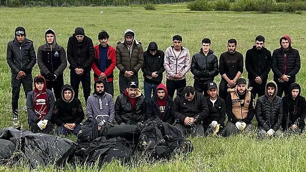 Edirne'de Suriye ve Filistin uyruklu 21 kaçak göçmen yakalandı
