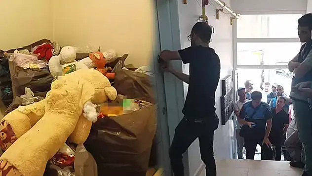 Ekipleri dehşete düşüren görüntü! Evden, 1 ton çöp çıktı
