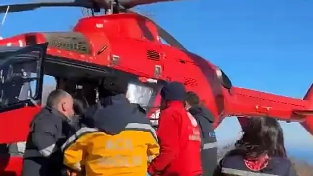 Elektrik akımına kapılan vatandaşın yardımına ambulans helikopter yetişti

