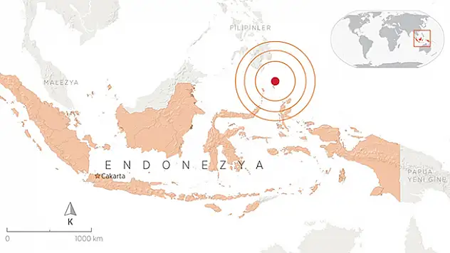 Endonezya'da 7,1 büyüklüğünde deprem