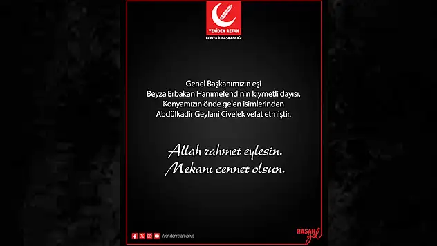 Erbakan ailesinin acı günü Konya'da defnedilecek