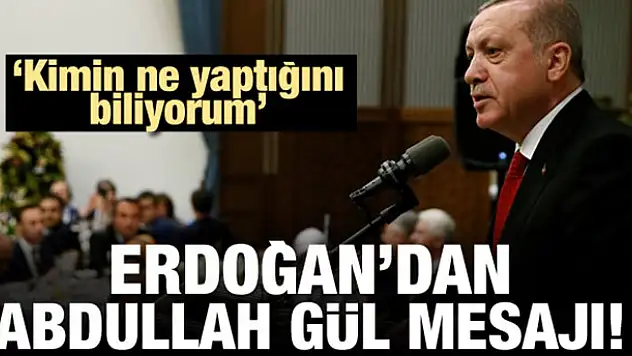 Erdoğan'dan Gül mesajı: Kimin ne yaptığı biliyorum