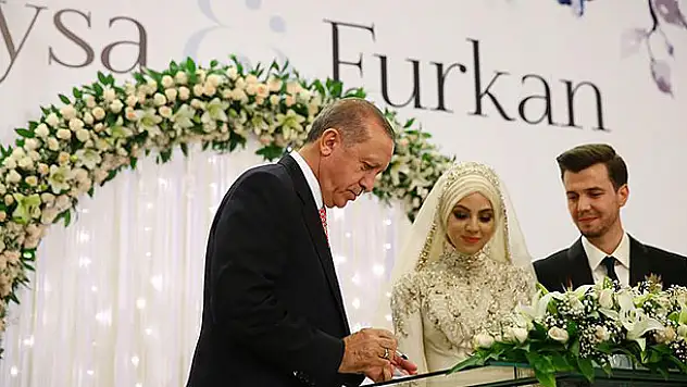 Erdoğan,  nikah şahidi oldu