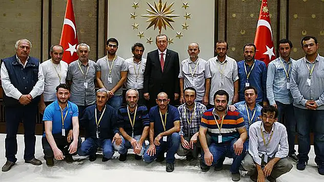 Erdoğan serbest bırakılan işçileri kabul etti