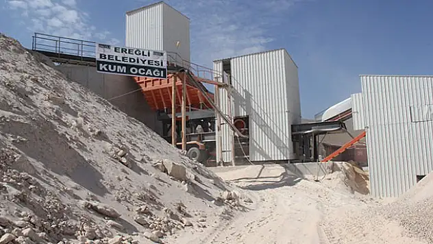 Ereğli Belediyesi kum ocağı açıldı