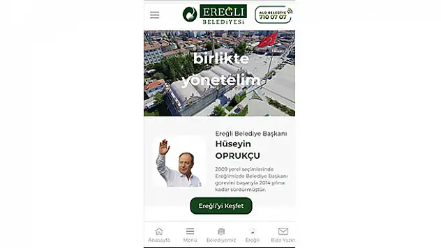 Ereğli Belediyesi mobil uygulamaya geçti