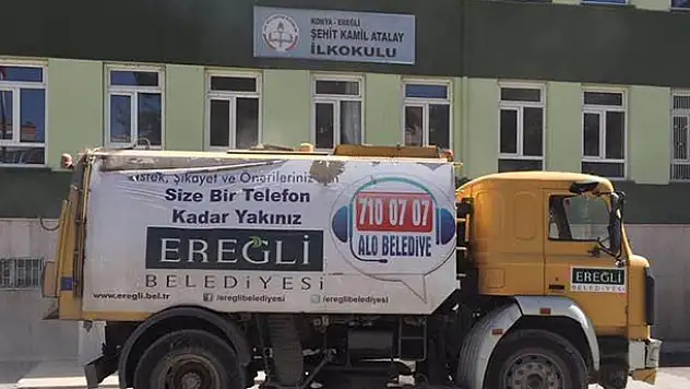 Ereğli Belediyesi okulları temizledi