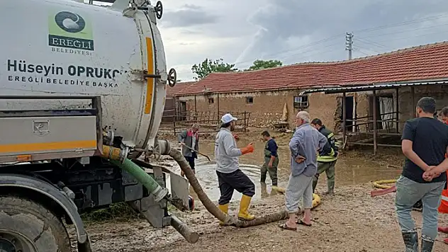 Ereğli Belediyesi sel sonrası çalışmalarını sürdürüyor
