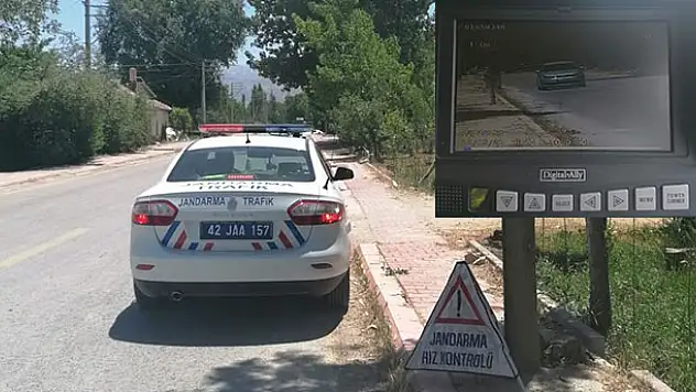 Ereğli'de jandarmadan denetim ve radar uygulaması