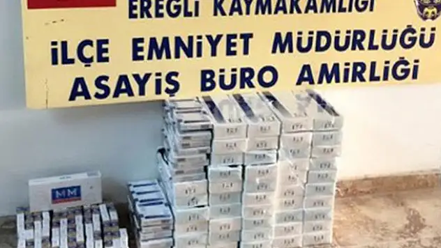 Ereğli'de kaçak sigara ele geçirildi