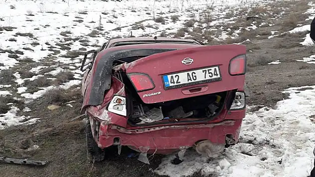 Ereğli'de otomobil takla attı: 3 yaralı