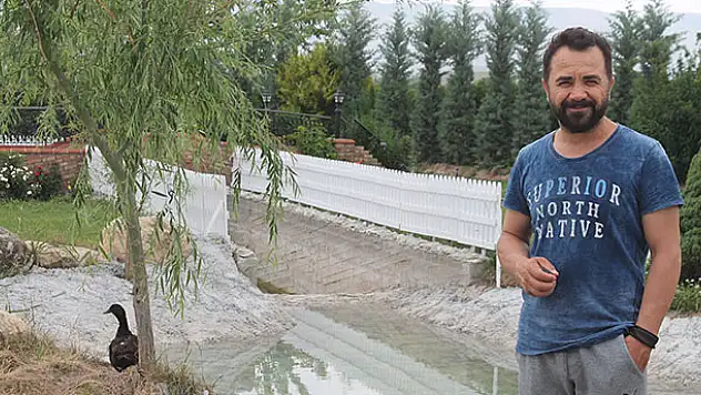 Ereğli'de tilki süs havuzundaki ördeği avladı