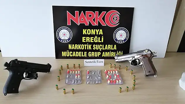 Ereğli'de uyuşturucu hapla yakalanan 2 kişi gözaltına alındı
