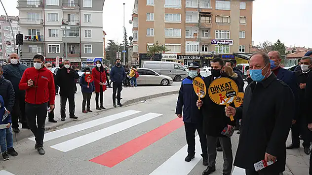 Ereğli'de 'Yayalar Kırmızı Çizgimiz' etkinliği düzenlendi