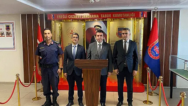 Ereğli protokolünden Ereğli cezaevi jandarma taburuna ziyaret