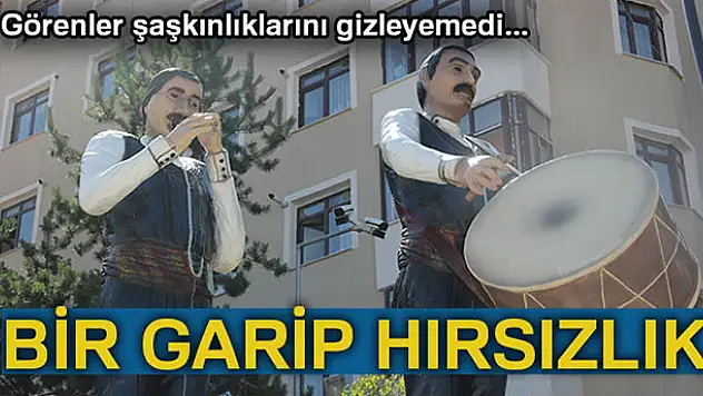 Erzurum'da Bir Garip Hırsızlık, Bar Ekibi Heykellerinden Tokmak ve Zurna Çalındı