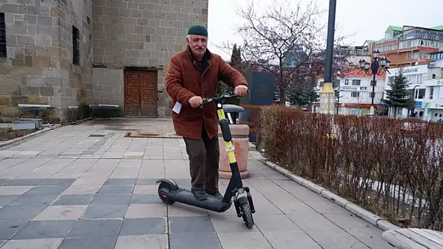 Erzurum'da scooterlar yollara çıktı, ihtiyarlar scooterı sevdi
