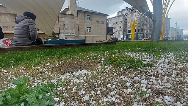 Erzurum'da dolu etkili oldu
