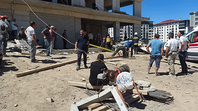 Erzurum'da inşaattan düşen işçi hayatını kaybetti